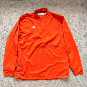 Adidas Vibrant Orange Quarter-Zip Top